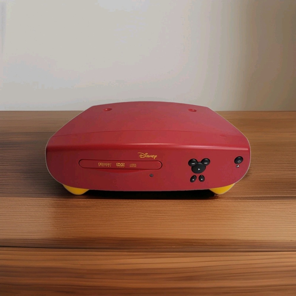 Disney Mickey Mouse Red DVD Player DVD-2000C Tested Not Working RARE